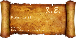 Kuhn Emil névjegykártya