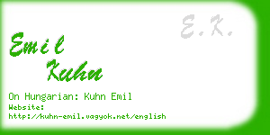 emil kuhn business card
